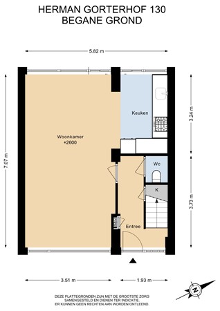 Floorplan - Herman Gorterhof 130, 1422 JT Uithoorn